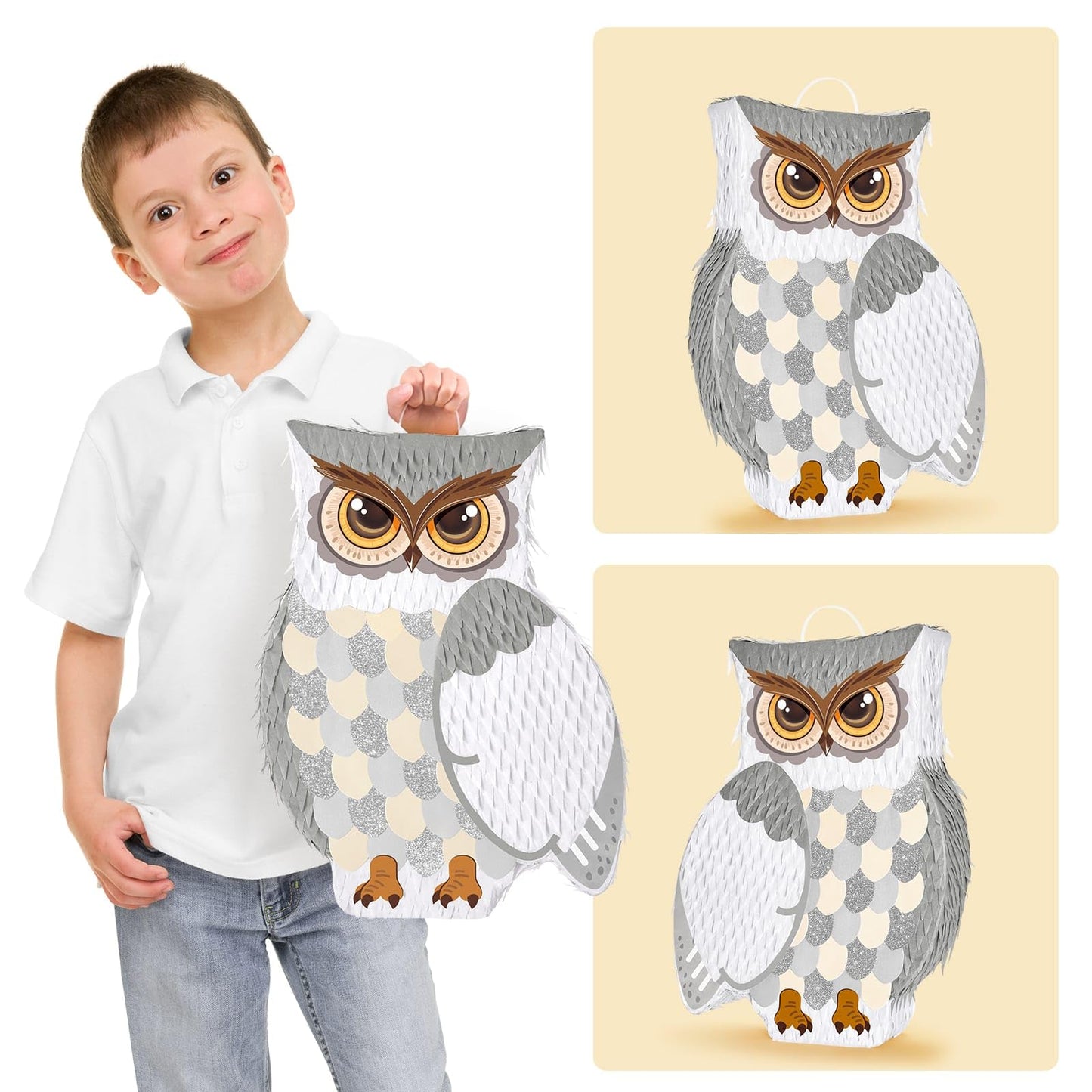 WERNNSAI Night Owl Piata - Owl Wicked Pinata Hanging Woodland Forest Party Decorations for Kids Birthday Animal Shower Party Gam