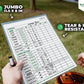 Swooc Games - 5 Big Laminated Yardzee & Farkle Score Cards (11.5In X 8In) With Rules - Large Reusable Dry Erase Pads For Giant O