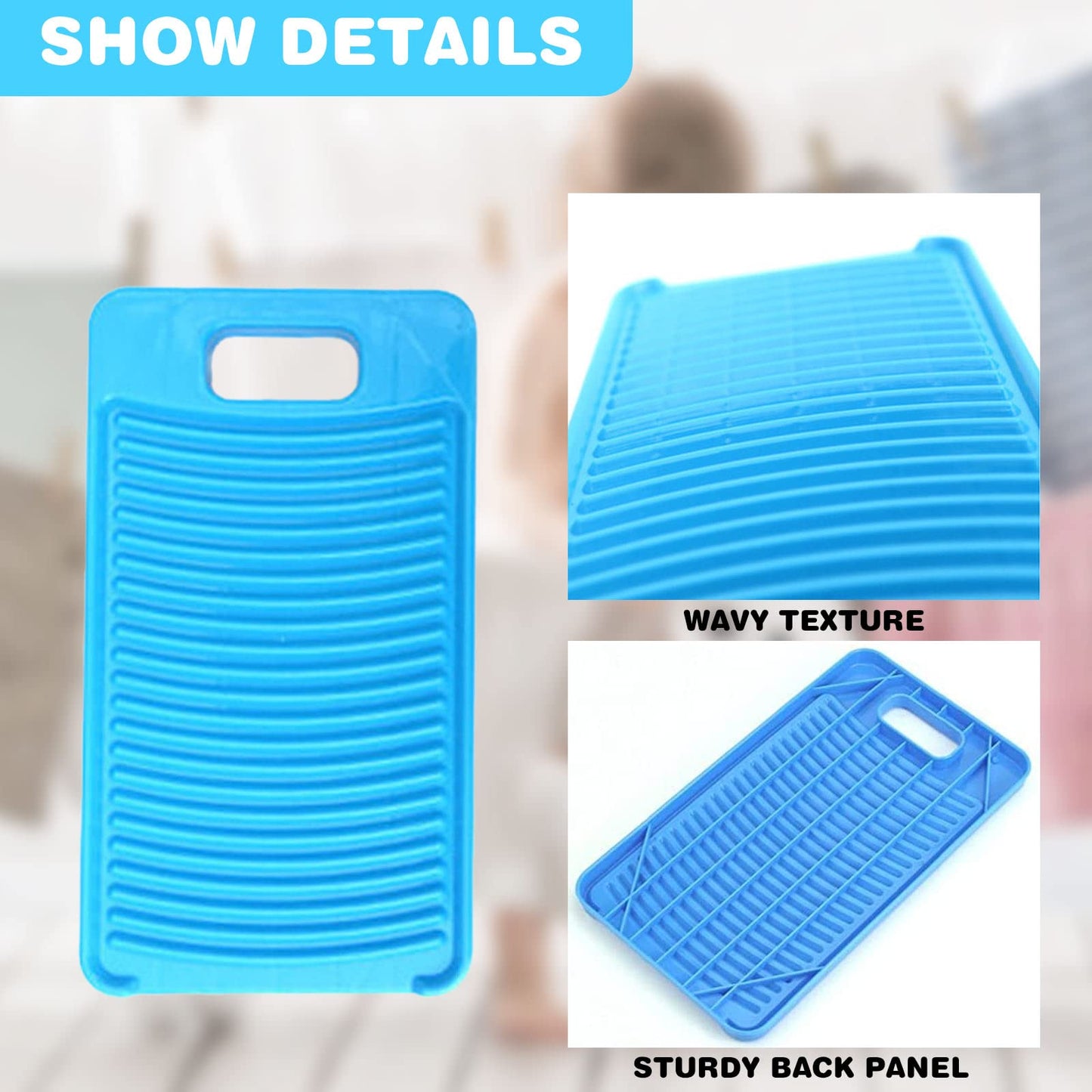 Maoye Plastic Mini Washboard Washing Board For Kids Shirts Clean Laundry Lime (Orange)