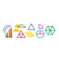 edxeducation GeoStix Deluxe Set - 100 Flexible Construction Sticks, 2 Protractors, Activity Cards, Multi, 2.3L" x 9.2W", Model