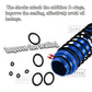 RCM-You RC Upgrade: Drive Shaft CVD Axles & Alloy Big Bore RC Shock Absorber Set for Slash, Rustler, Stampede, Hoss 4x4 VXL, Red