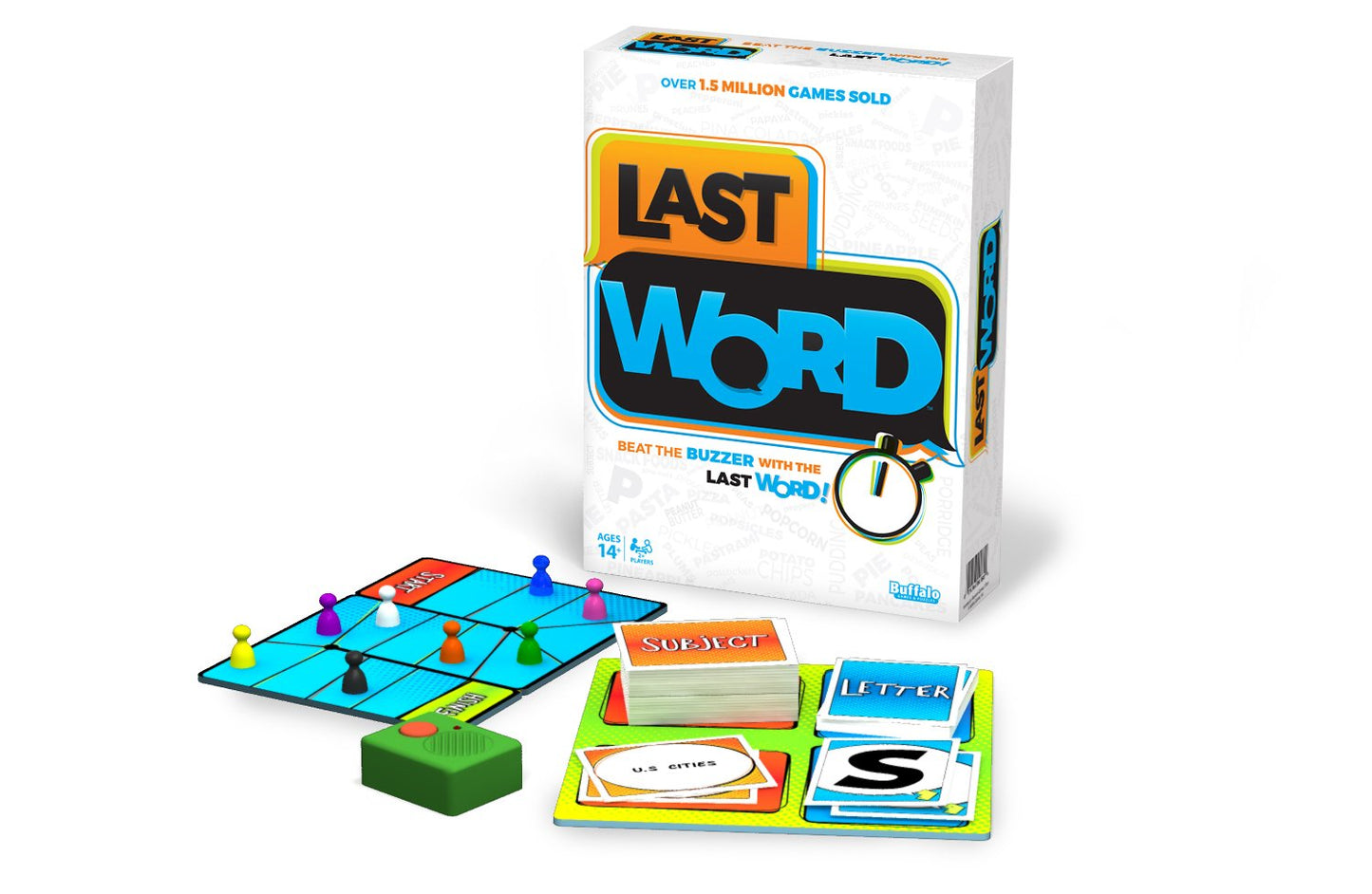 Buffalo Games LAST WORD Board Game - Plastic, White, Model 180-4P