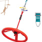 Ninja Kids Hanging Obstacle Course With Swivel Slackline Spinner Wheel Red