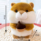 Luozzy Squirrel Plush Toy Brown Squirrel Stuffed Animal Doll With Hazelnut Soft Adorable Toy Gift Decorative