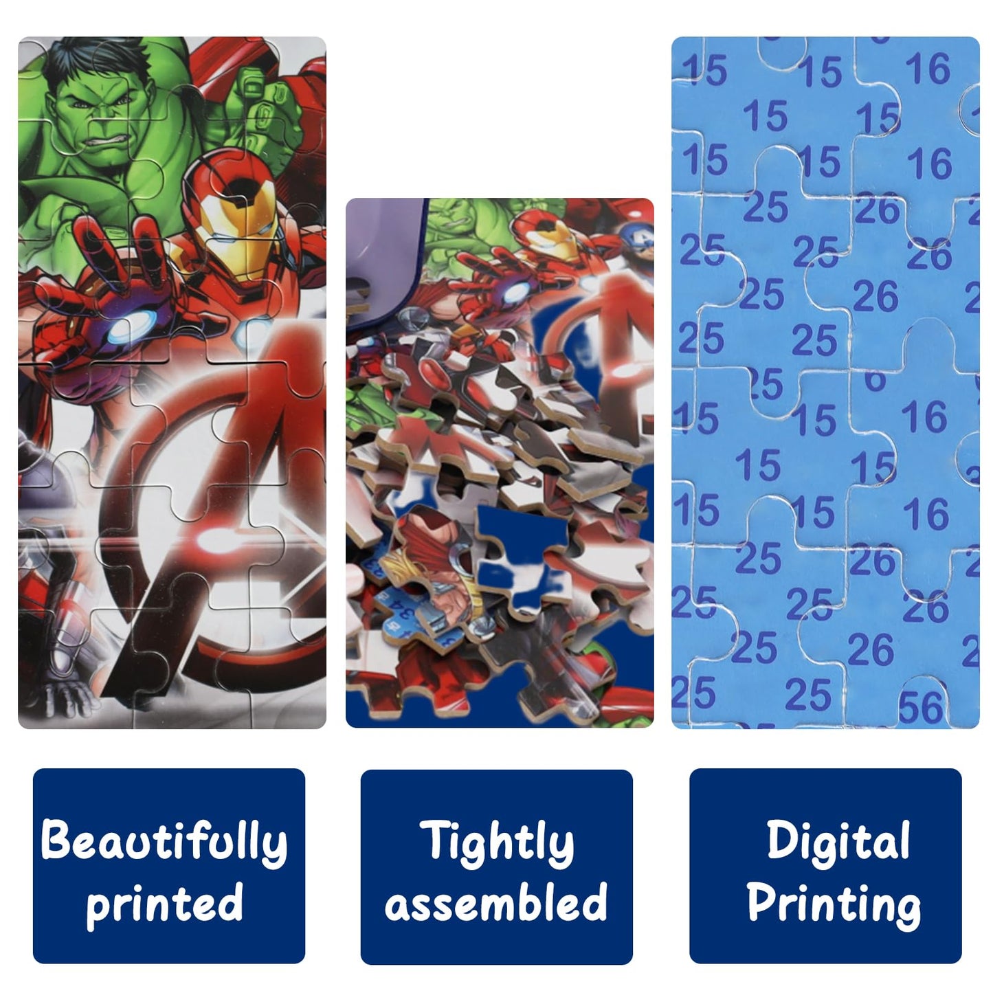 Jigsaw Puzzles For Kids Ages 4-8,60 Pieces Marvel Superhero Hulk Avengers Puzzle Toys For Children Girls And Boys,Learning Educa