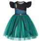 Henzworld Little Girls Princess Dress Kids Costume Dress Up For Girls Fancy Halloween Cosplay Theme Party Outfit Short Flutter S
