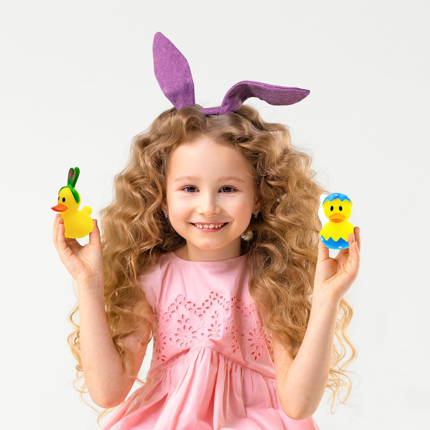 Easter Rubber Duck Toy Bunny Rabbit Duckies For Kids Easter Eggs, Bath Birthday Gifts Baby Showers Summer Beach And Pool Activit