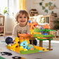 Fygurso Marble Runs For Kids 4-8, Dinosaur Toys, Montessori Learning Stem Building Toys With 4 Race Track, Compatible With All M