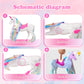White Unicorn with Magic Light Horn and Fairy Tale Princess Doll 11.5, W/Comb and Crystal Crown, Girls Unicorn Doll Toys Gifts,