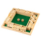 Thurigai Shut The Box Wooden Dice Game | 4-Player Classic Math Board Game For Kids & Adults | Educational Tabletop Number Game W