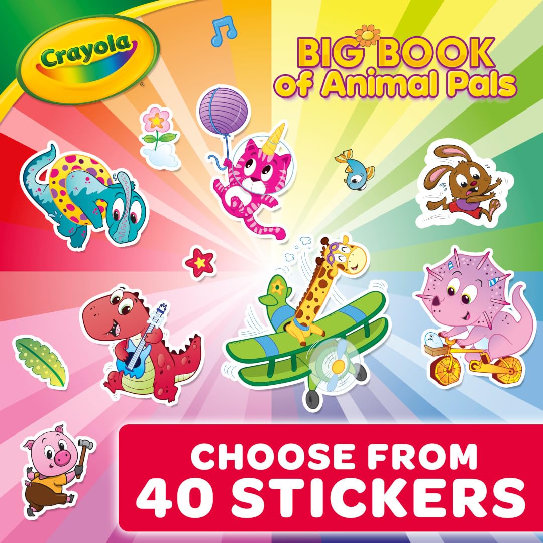 Crayola Big Book of Animal Pals Coloring Book, 288 Pages, Large, Multicolored, Model 042731, Perfect Gift for Kids Ages 3-6