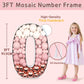 Imprsv 3Ft Mosaic Numbers For Balloons, Marquee Number, Mosaic Number Frame, Number 8 Balloon For 18Th Birthday Decorations For