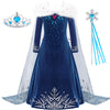 Aoiviss Snow Queen Princess Costumes For Girls Winter Warm Princess Dress Up For Halloween Christmas Cosplay Snow Party