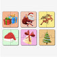 Mini Leaves Christmas 4 Pieces Wooden Jigsaw Puzzle Set Of 6 With Wooden Box For Kids 2+ Above | Social Development | Fine Motor