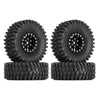 Injora 1.0 Beadlock Wheel S5 Super Soft Sticky Crawler Tires For Trx4M Axial Ax24 Scx24 Fcx24 Enduro24 Upgrade, 57 * 22Mm(Black)