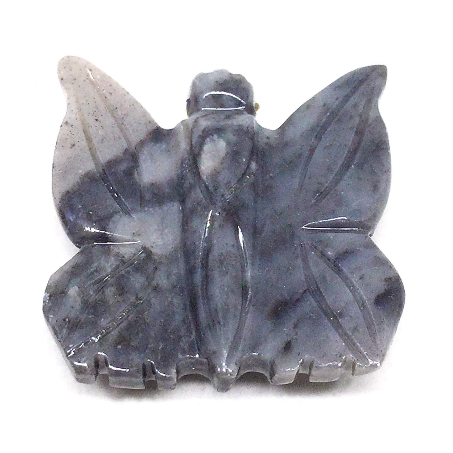 Nelson Creations, Llc 1.5 Inch Butterfly Natural Soapstone Hand-Carved Animal Charm Totem Stone Carving Figurine