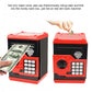 Setibre Piggy Bank, Electronic Atm Password Cash Coin Can Auto Scroll Paper Money Saving Box Toy Gift For Kids (Red)