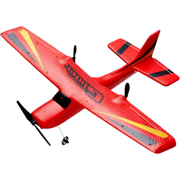 Vevor Rc Airplane, 2.4Ghz 2 Channel Remote Control Aircraft With 6-Axis Gyro Stabilizer, Ready To Fly Aircraft Toy With 2 Batter