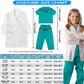 COTATERO Doctor Scrubs Costume for Kids With Stethoscope Lab Coat Career Day Costume Doctor Dress Up For Boys Girls 3-12