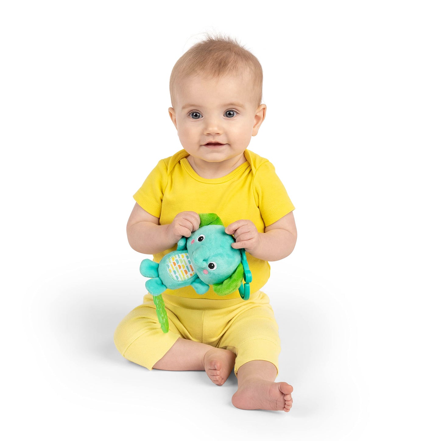 Bright Starts Tug Tunes Toy - On-The-Go Stroller & Carrier, Elephant, Medium, Plastic, Model 13087, Unisex, Newborn+