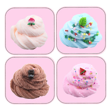 6 Pack Cloud Slime Kit,Birthday Gifts For Kids,Party Favor For Girls & Boys,Non-Sticky,Super Soft Sludge Toy