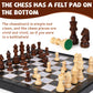 15-Inch Wooden Chess Set - enhanced Folding Wooden Chess Board with Carved Chess Pieces  Built-in Storage  Portable and Travel-Friendly Chess Game Sets for mature-themeds and Kids