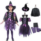 Sincere Party Deluxe Light Up Purple Witch Costume For Girls With Hat 7-8Years