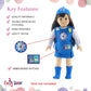Emily Rose 18-inch Doll Daisy Girl Scout Uniform - 5-Piece Set, Blue, Officially Licensed, Model INS2086