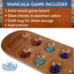 WE Games Coffee Table - African Stone Game, Solid Wood, Walnut Stain, Brown, Model 492022