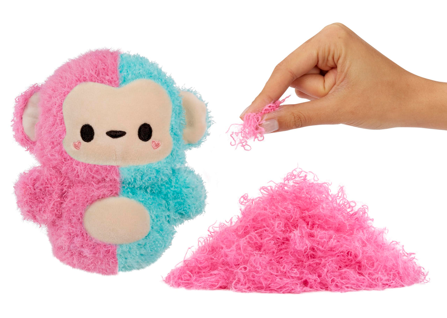 Fluffie Stuffiez Monkey Plush - Small Collectible, Multicolor, Ultra Soft Polyester, ASMR Fidget DIY Fur Pulling, Model 511670