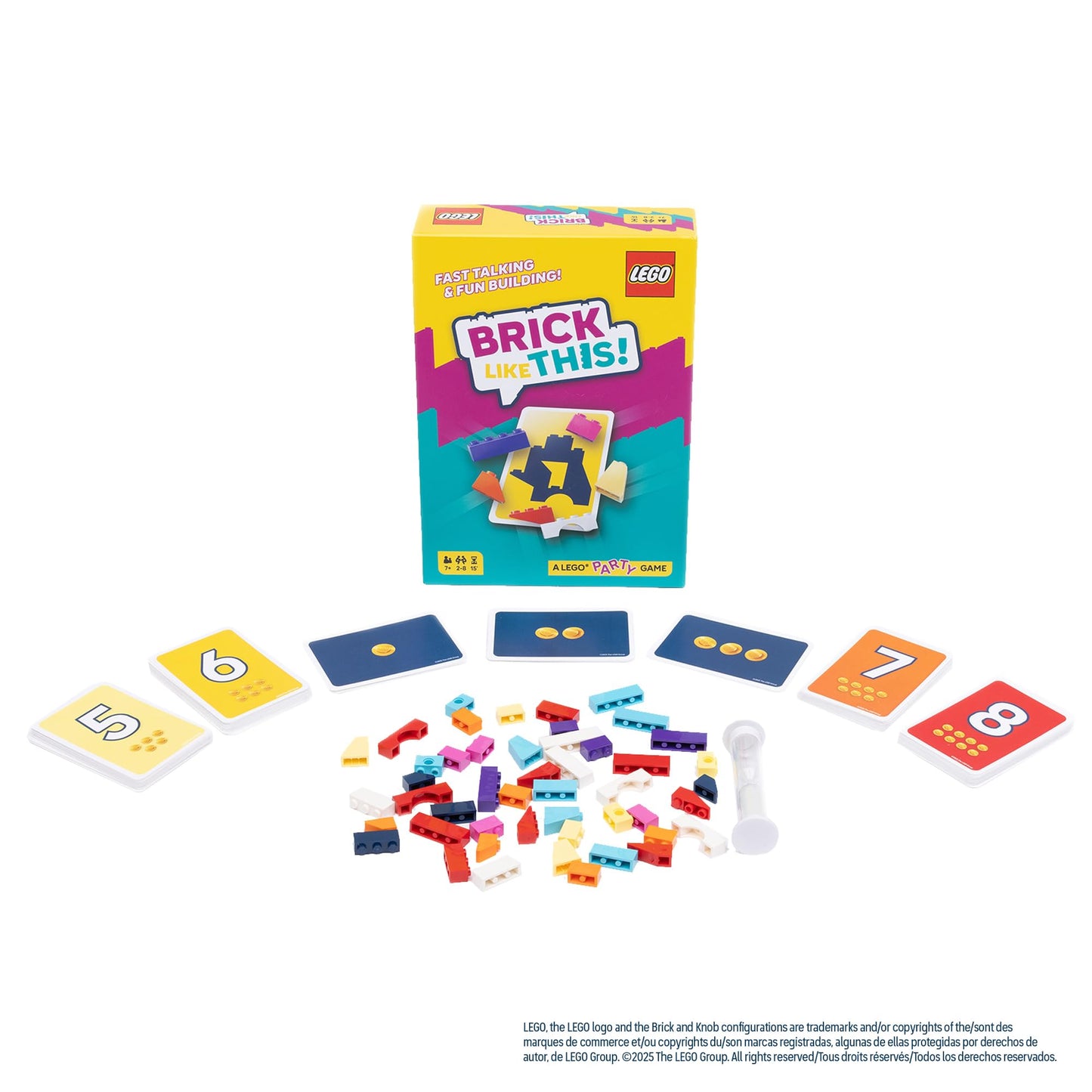 Bezzerwizzer Asmodee Brick Like This! Lego Party Game, 2-8 Players, 15 Min Playtime, Multicolor, Plastic, Model DOTGM20101
