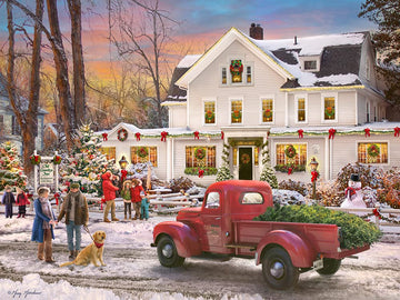 Vermont Christmas Company 550-Piece Jigsaw Puzzle - The Inn at Christmas, Copper Material