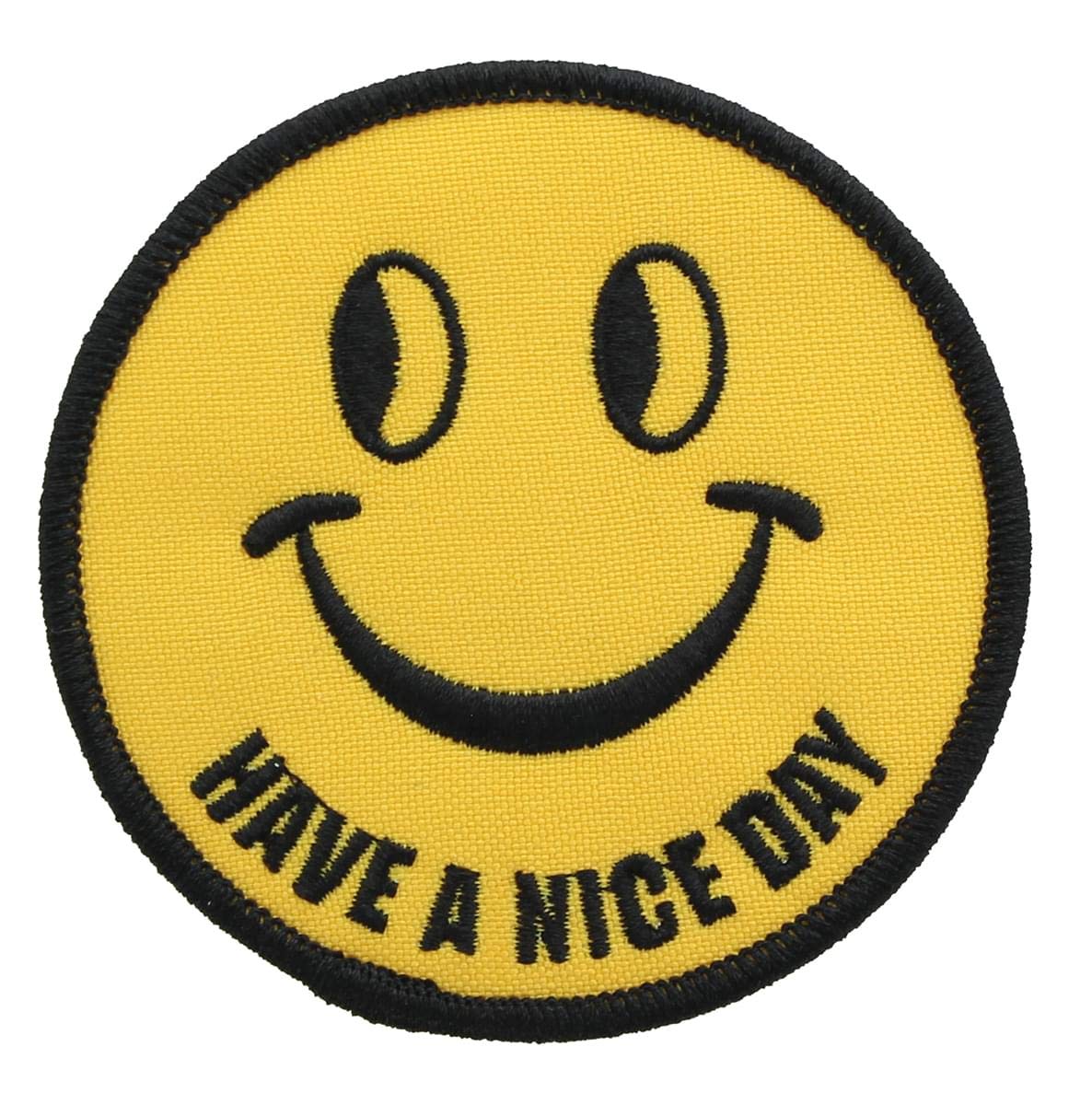 Smiley Face Have a Nice Day Iron-On Fabric Patch