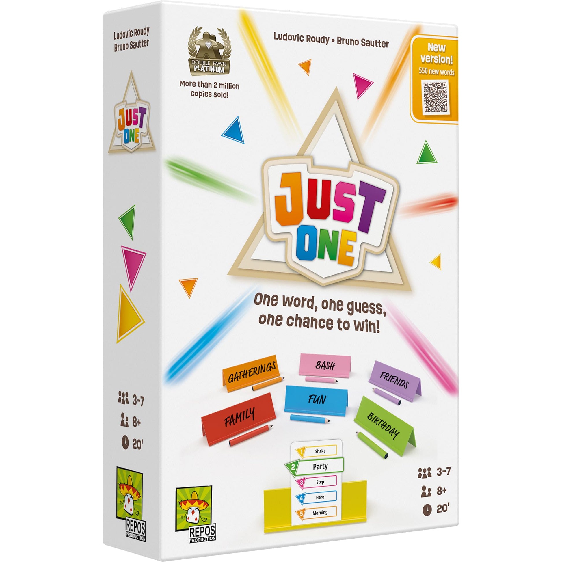 Asmodee Just One Party Game - Cooperative Mystery Word Guessing Fun for Family & Friends, Kids & Adults, Ages 8+, 3-7 Players, 1