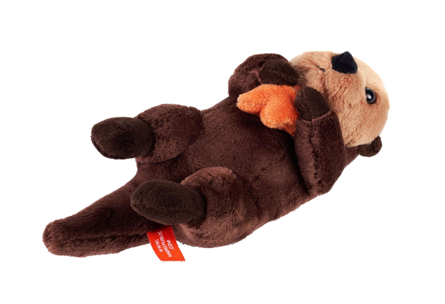 Wild Republic Pocketkins Eco Sea Otter, Stuffed Animal, 5 Inches, Plush Toy, Made From Recycled Materials, Eco Friendly