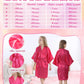 Kid Girls Spa Costume Party Set with Eyemask Hairband Hair Ring  Silky Plain Kimono Robes for Wedding Flower Robe (Rose  Tag 4)