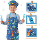 Aoskie Kids Baking Set with Dinosaur Apron and Chef Hat, Cooking Chef Set Baking Supplies Dress Up Role Play Toys Gift for 3-8 Y
