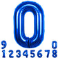 40 Inch Big Blue 0 Balloon Number 0 Large Foil Helium Number Balloons 0-9 Jumbo Giant Happy 0 Birthday Party Decorations For Boy