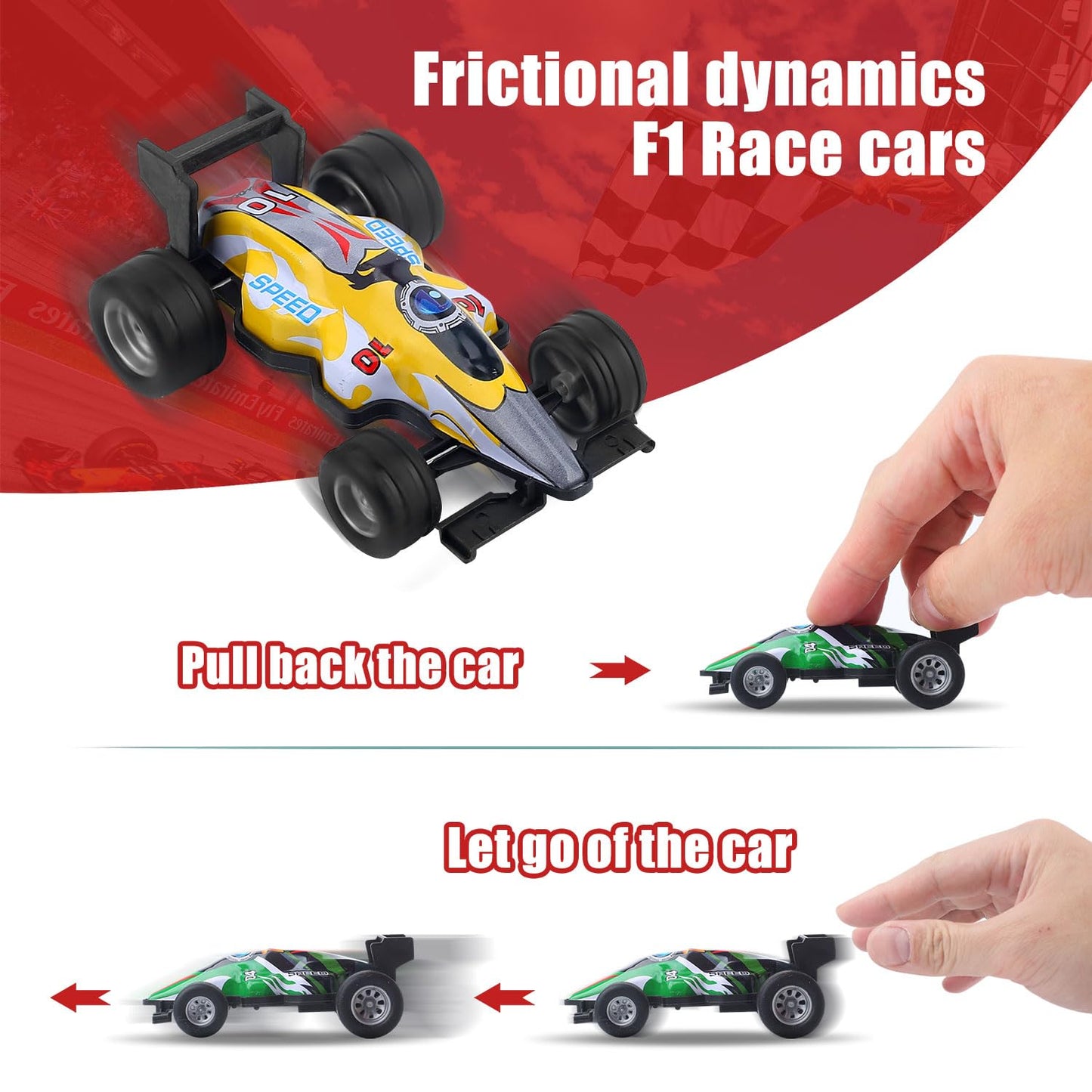Zohanindl Pull Back Cars Toy Model Set 12Pack 1:43, Small Race Cars Wind Up Racing Car, Easter Stuffing, Cake Tops, For Toddlers