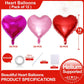 Lovoir 12 Pcs Red Heart Shape Foil Mylar Balloons 18 Inch Love Balloons For Valentine'S Day Birthday Party Decorations Wedding E