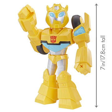 Playskool Heroes Transformers Rescue Bots Academy Mega Mighties Bumblebee Collectible 10' Robot Action Figure, Toys For Kids Ages 3 & Up