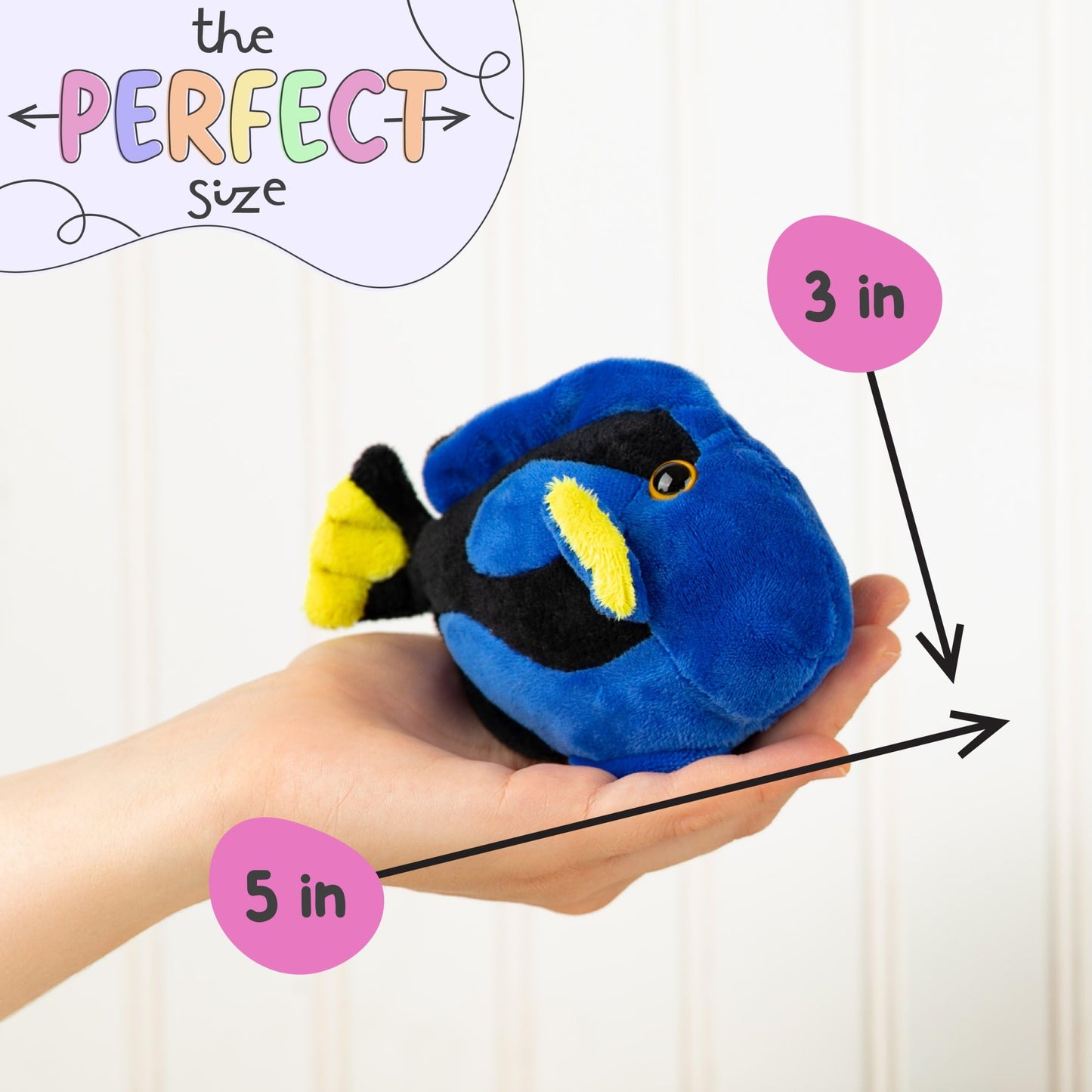 Forest & Twelfth Stuffed Blue Tang, Single Mini Stuffed Animal Plush Toy For Kids, Ocean Party Favors And Goody Bags, Classroom Treasure Box Prizes, Stocking Stuffers (Blue Tang)