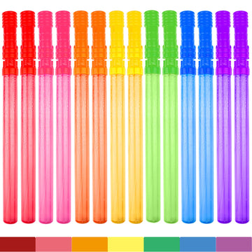 Bubble Wand, 14' Big Bubble Wand Set(14 Pack 7 Colour), Non-Toxic Smelless Bubble Toy For Kids Child Birthday Party Favor Wedding Summer Outdoor Activity Bathroom Bath Toys, By Mapixo