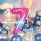 Rainbowq 7 Balloon Number 40 Inch For Boy Or Girl Big Starry 0-9 Foil Mylar Large 7 Number Balloon Happy 7Th Birthday Party Anni