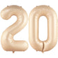 Katchon, Gaint Caramel 20 Balloon Number - 40 Inch | Creme 20 Balloons For 20Th Birthday Decorations | Number 20 Balloons | 20 Number Balloons For 20Th Anniversary Decorations | 20 Birthday Balloons