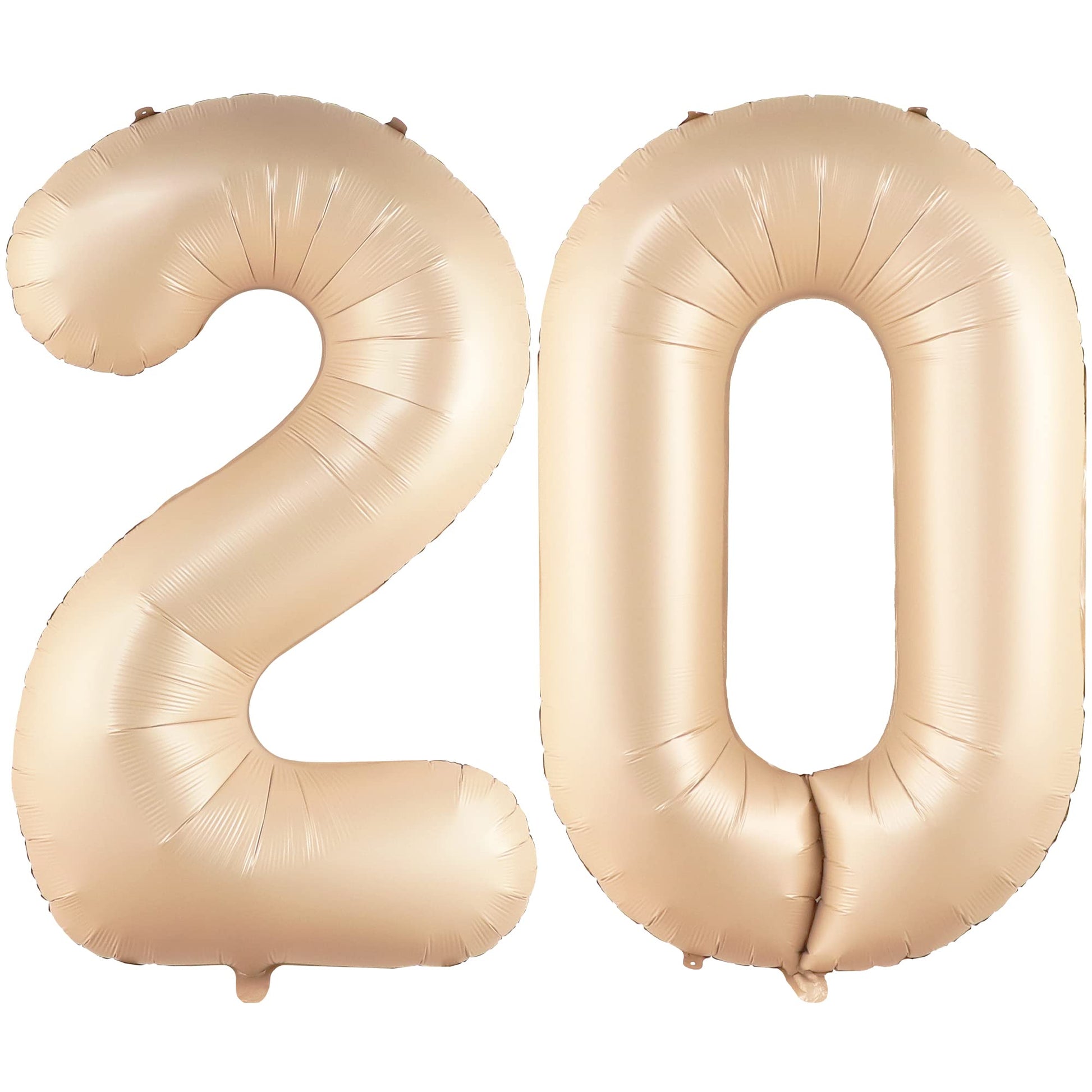 Katchon, Gaint Caramel 20 Balloon Number - 40 Inch | Creme 20 Balloons For 20Th Birthday Decorations | Number 20 Balloons | 20 Number Balloons For 20Th Anniversary Decorations | 20 Birthday Balloons