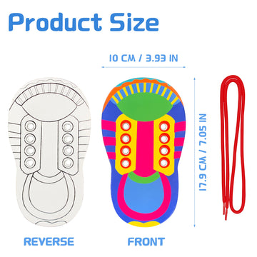 Zakvoor 6 Sets Of Shoelace Threading Teaching Toys Learn To Tie Shoelaces Kindergarten Early Educational Rope Practice Bowknot P
