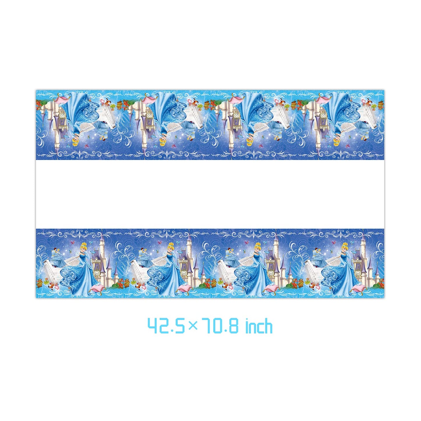 41Pack Cinderella Party Supplies include 710Pcs and 9 10Pcs plates, 20 napkins Tablecloth for Cinderella birthday party decorati
