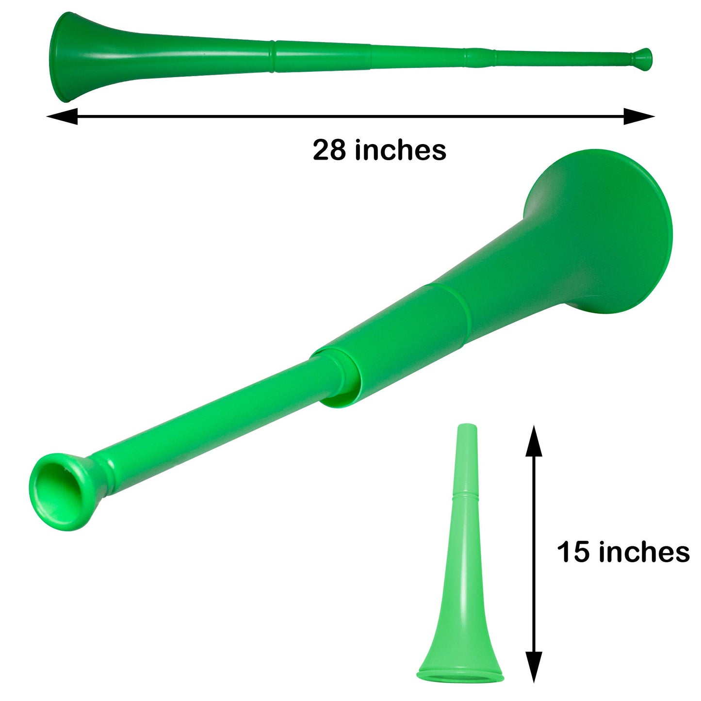 Windy City Novelties Collapsible Stadium Horn - 28 - Green