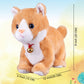 Yellow Robot Cat Plush Cat Stuffed Animal Interactive Cat Meow Kitten Touch Control, Electronic Cat Pet, Robotic Cat Cat Kitty Toy, Animated Toy Cats For Girls Baby Kids L:12'
